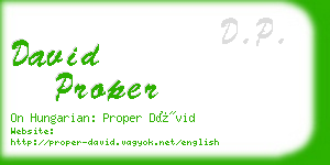 david proper business card